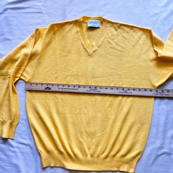 Vtg Donny & Max Collection Mens Jersey XL Yellow read - Picture 8 of 8